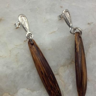 Pendants d'oreilles - bois de serpent
